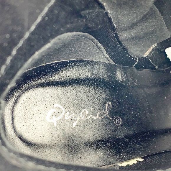 Qupid Velvet Ankle Boots Block Heel Lace Up Buckle - Picture 7 of 8